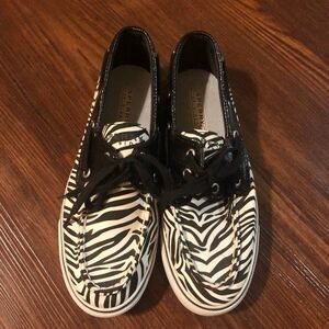 Women’s Sperry Size 6 Zebra Print Top Sider Boat Shoes